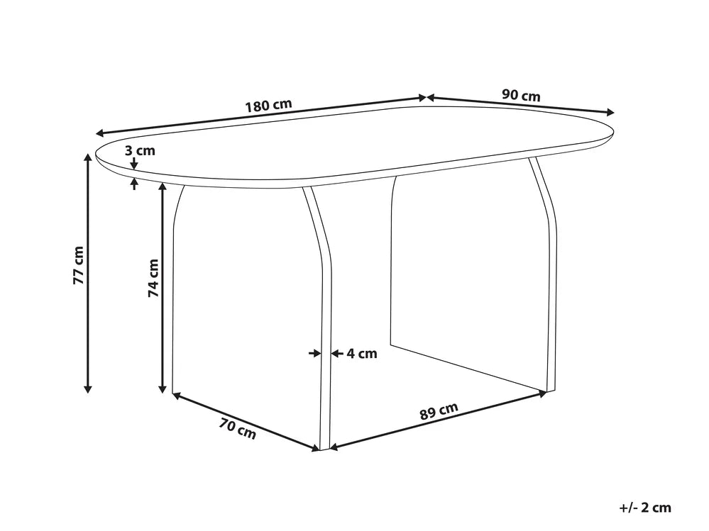 Dining Table Brown 90 cm 180 cm Acacia Wood Bryona