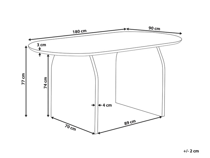 Dining Table Brown 90 cm 180 cm Acacia Wood Bryona