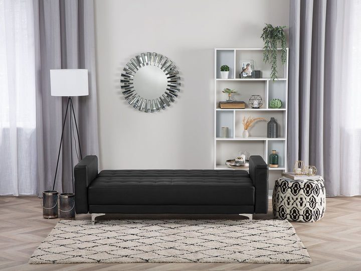 Aberdeen 3 Seater Sofa Black Faux Leather