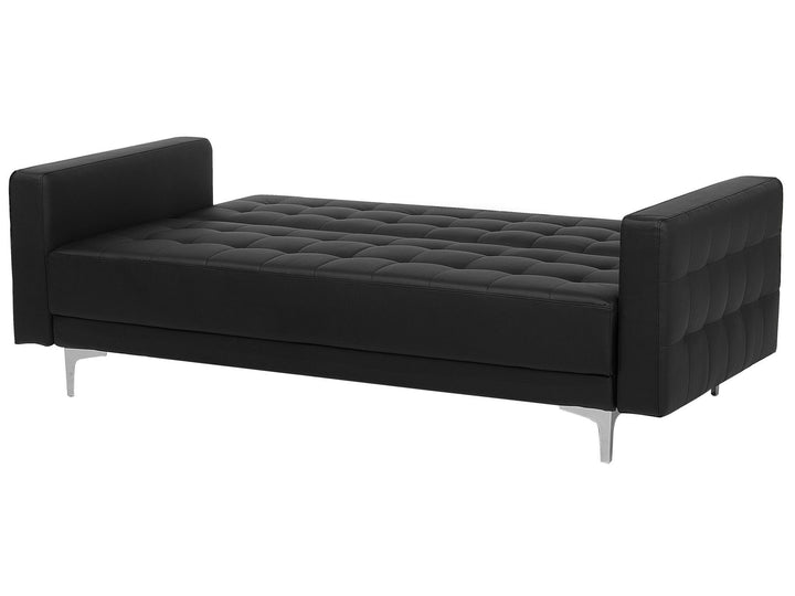 Aberdeen 3 Seater Sofa Black Faux Leather