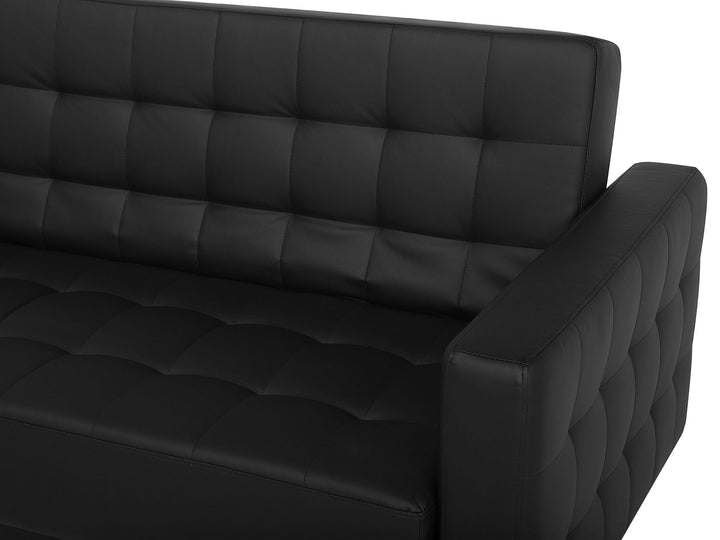 Aberdeen 3 Seater Sofa Black Faux Leather