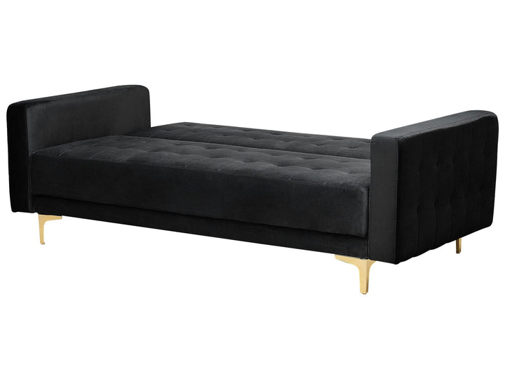 Aberdeen 3 Seater Sofa Black Velvet