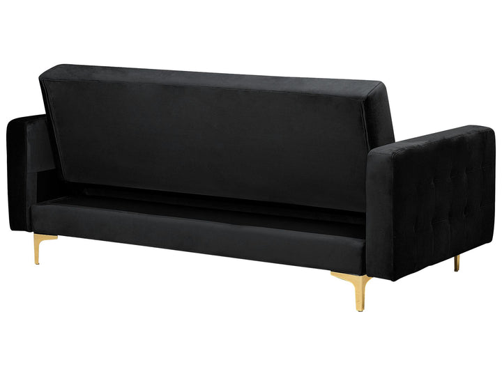 Aberdeen 3 Seater Sofa Black Velvet