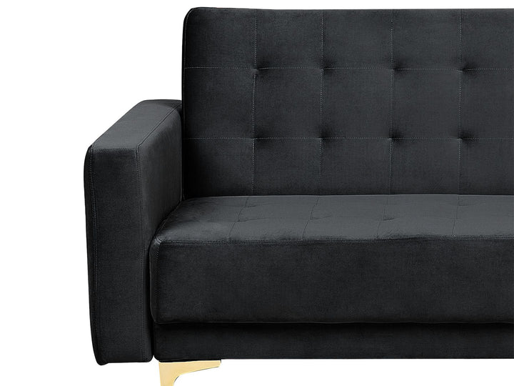 Aberdeen 3 Seater Sofa Black Velvet