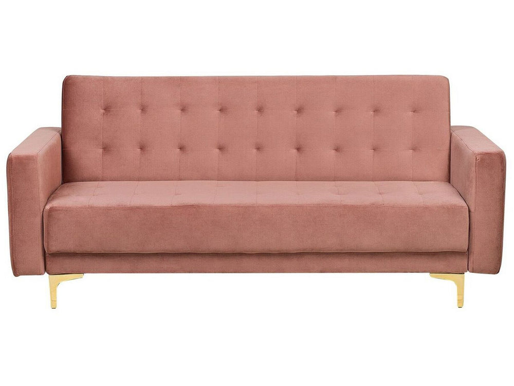 Aberdeen 3 Seater Sofa Pink Velvet