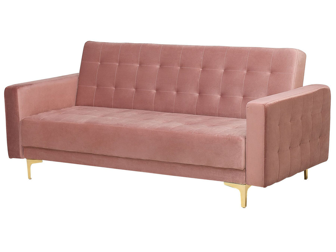 Aberdeen 3 Seater Sofa Pink Velvet