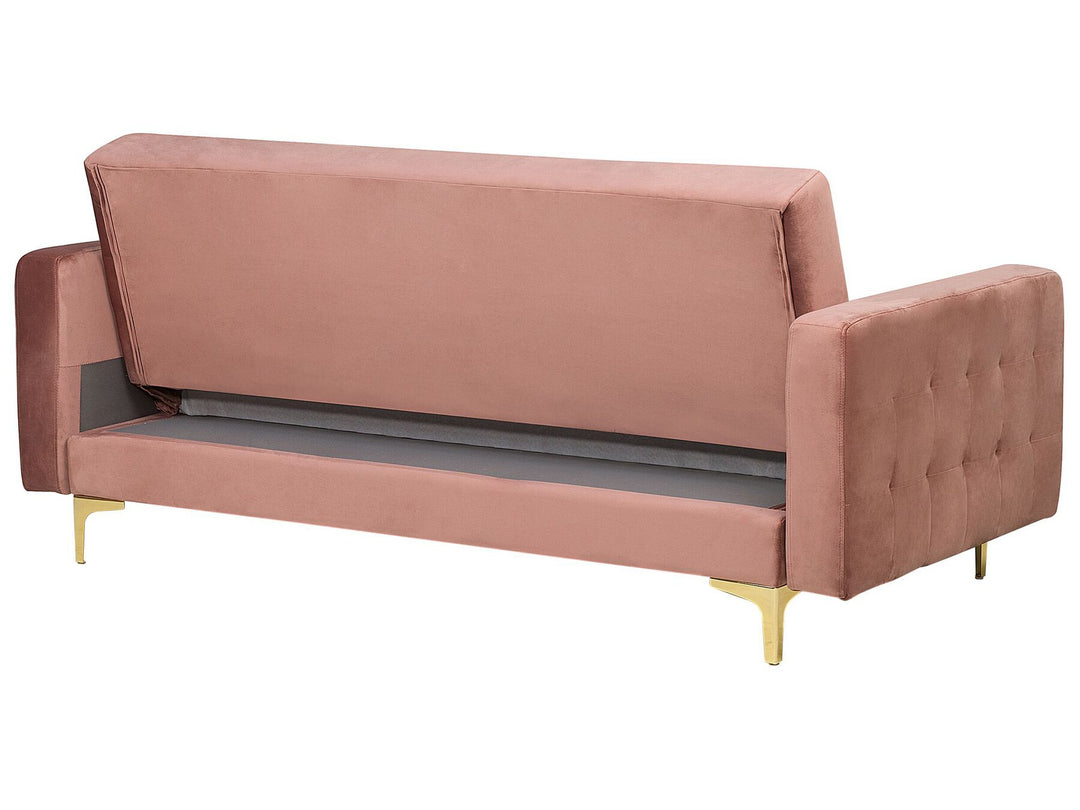 Aberdeen 3 Seater Sofa Pink Velvet