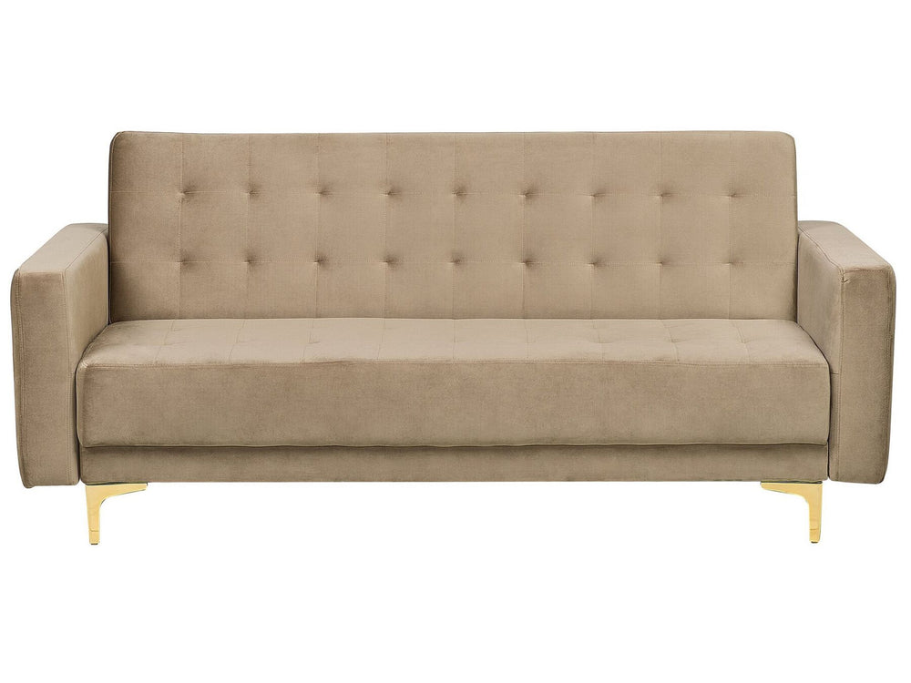 Aberdeen 3 Seater Sofa Sand Beige Velvet