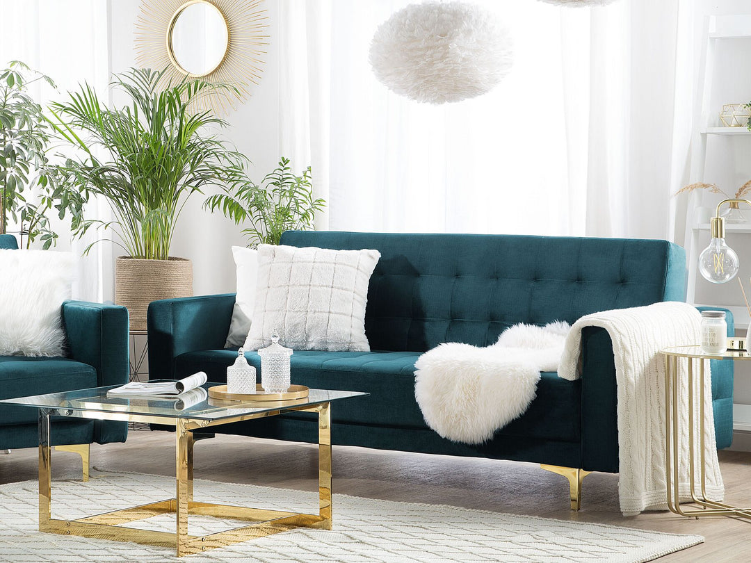 Aberdeen 3 Seater Sofa Teal Velvet