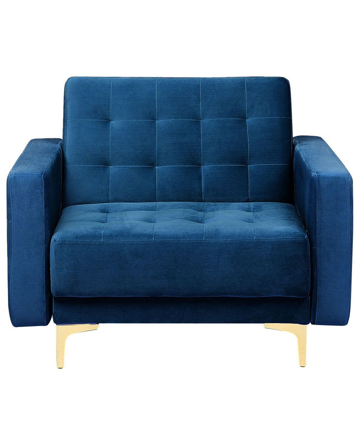 Aberdeen Armchair Velvet Navy Blue