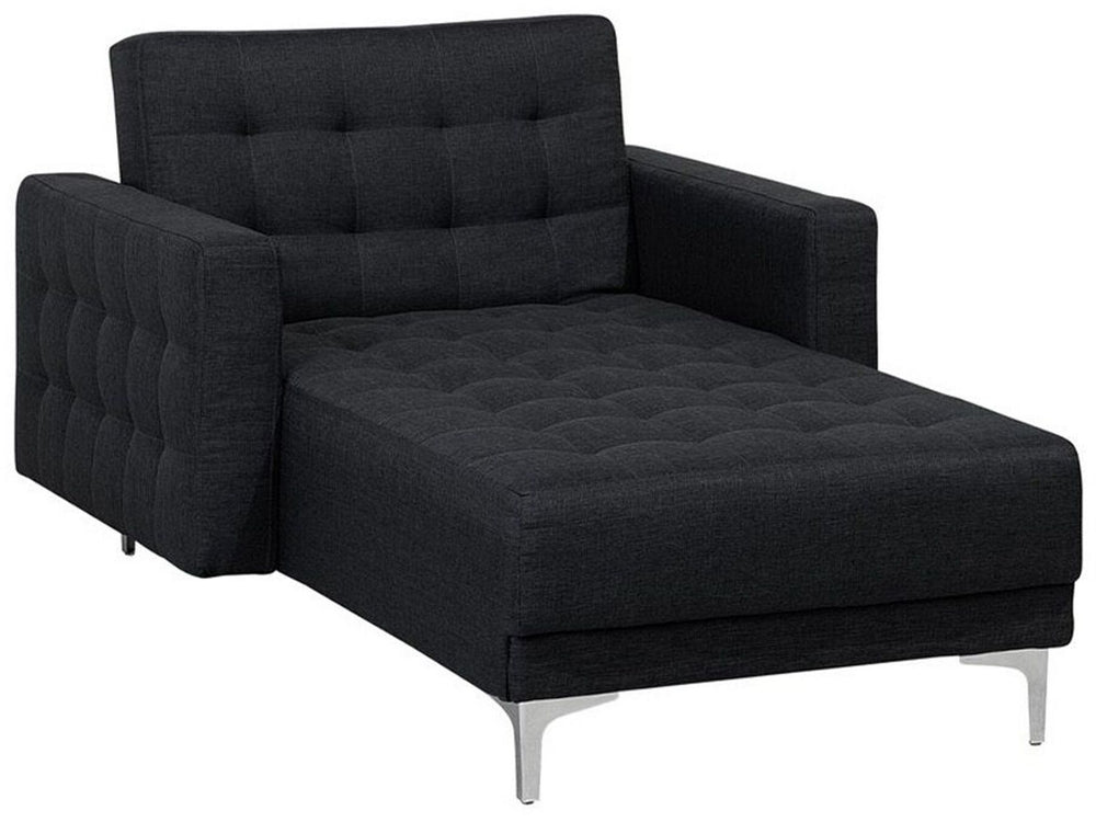 Aberdeen Fabric Chaise Lounge Graphite Grey