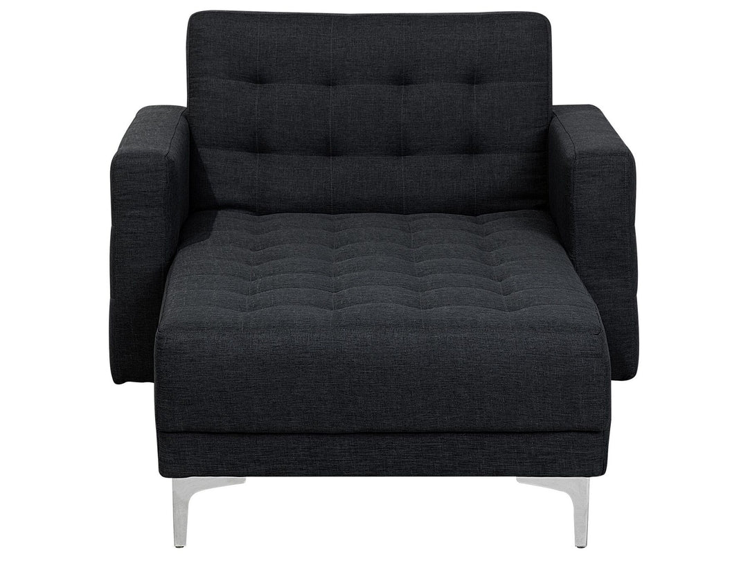 Aberdeen Fabric Chaise Lounge Graphite Grey