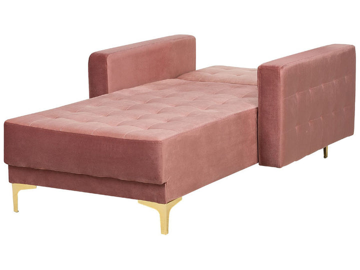 Aberdeen Velvet Chaise Lounge Pink