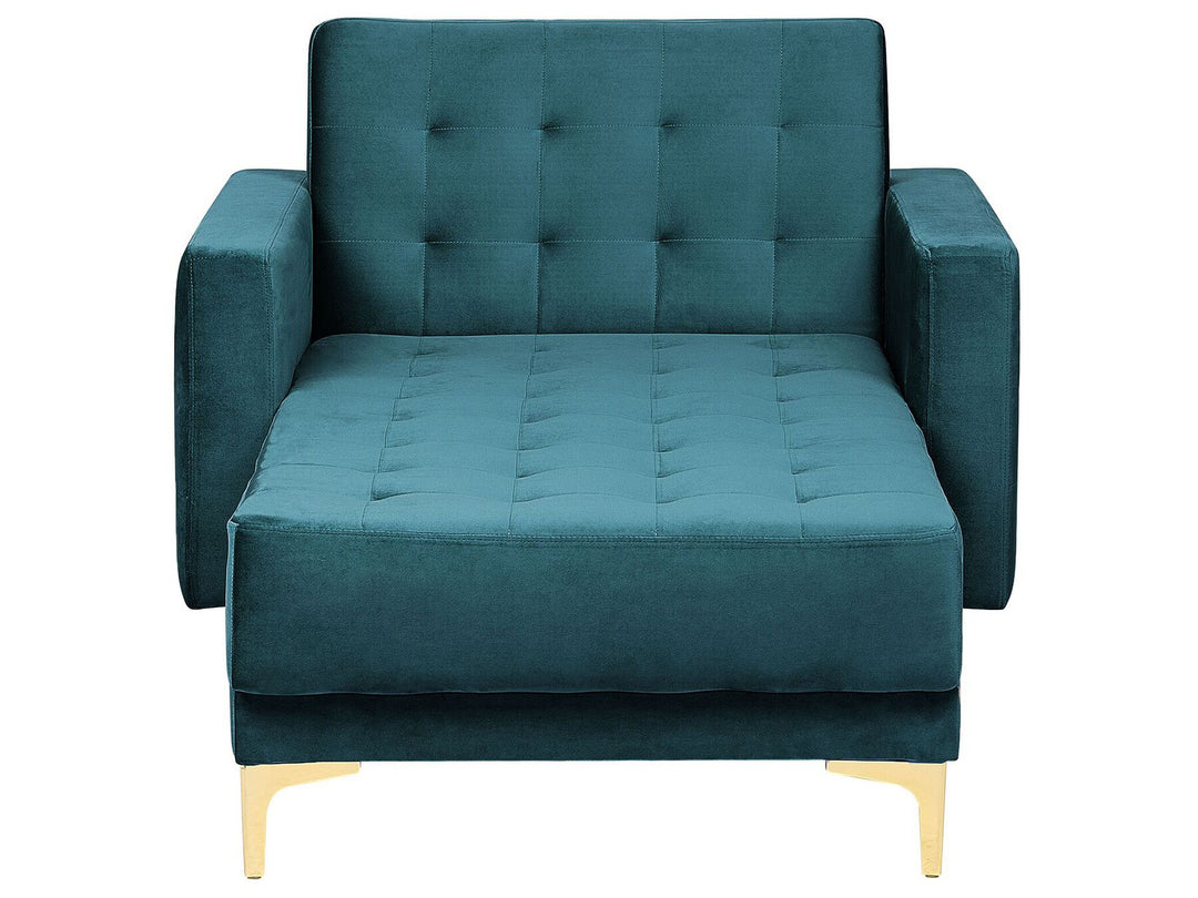 Aberdeen Velvet Chaise Lounge Teal