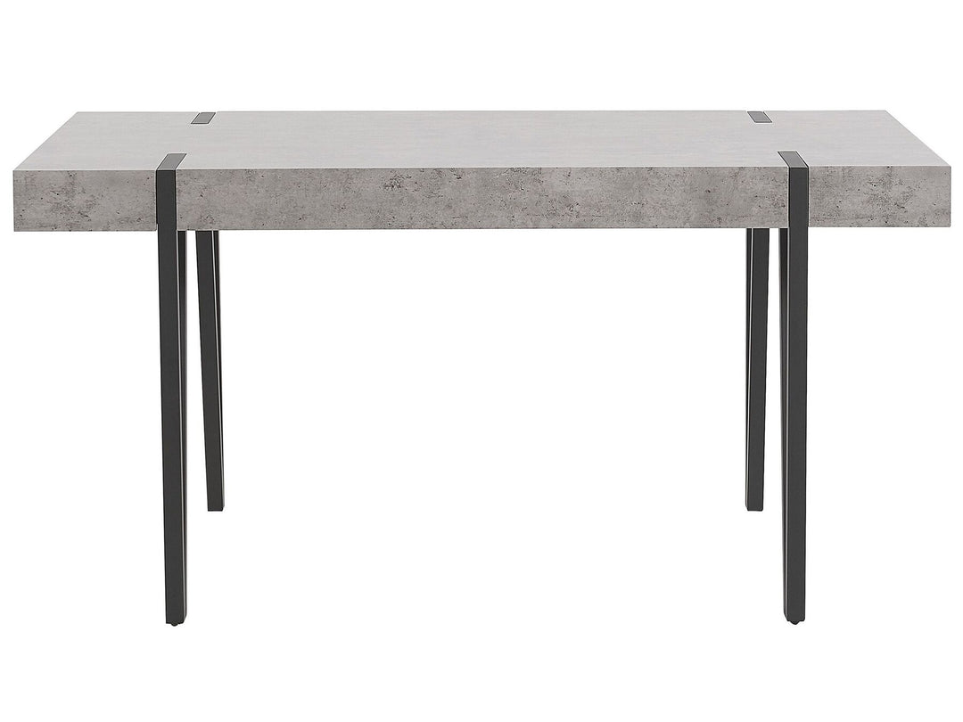 Iriemi Dining Table 150 x 90 cm Concrete Effect with Black