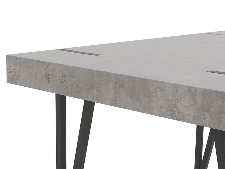 Iriemi Dining Table 150 x 90 cm Concrete Effect with Black