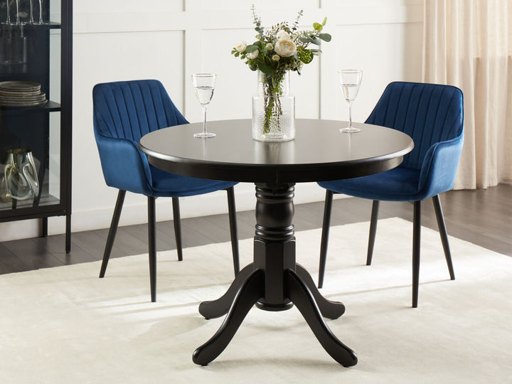 Akron Round Dining Table ⌀ 100 cm Black