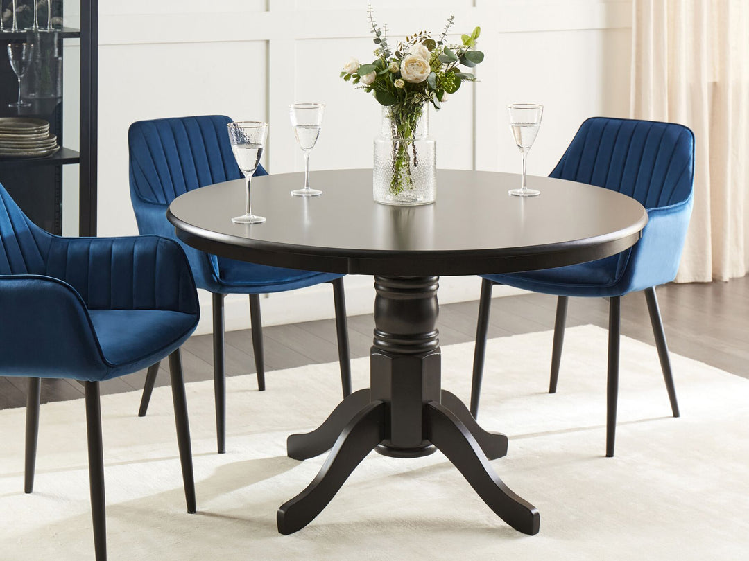 Akron Round Dining Table ⌀ 120 cm Black