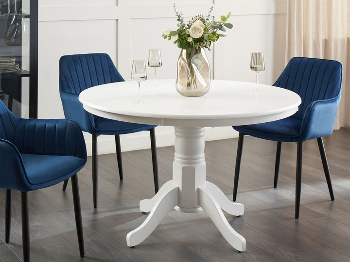 Akron Round Dining Table ⌀ 120 cm White