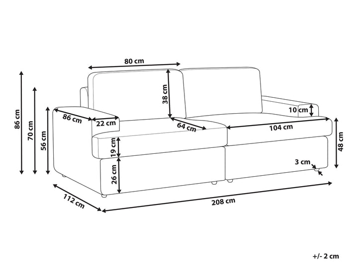 Alla 3 Seater Boucle Sofa White