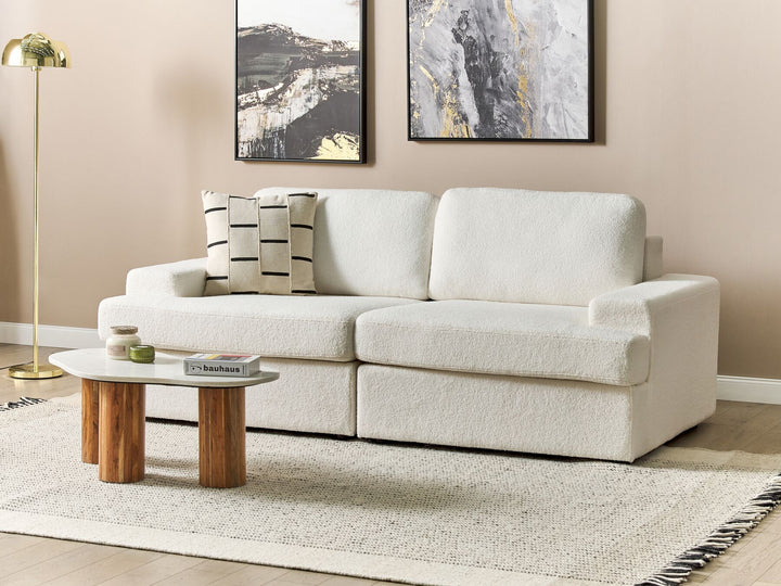 Alla 3 Seater Boucle Sofa White