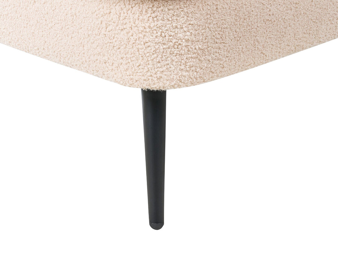 Allier Left Hand Boucle Chaise Lounge Light Beige