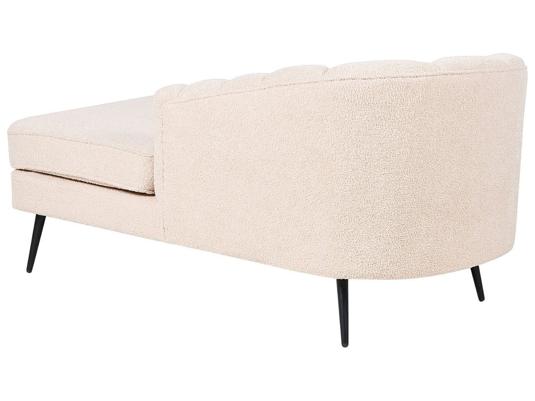 Allier Left Hand Boucle Chaise Lounge Light Beige