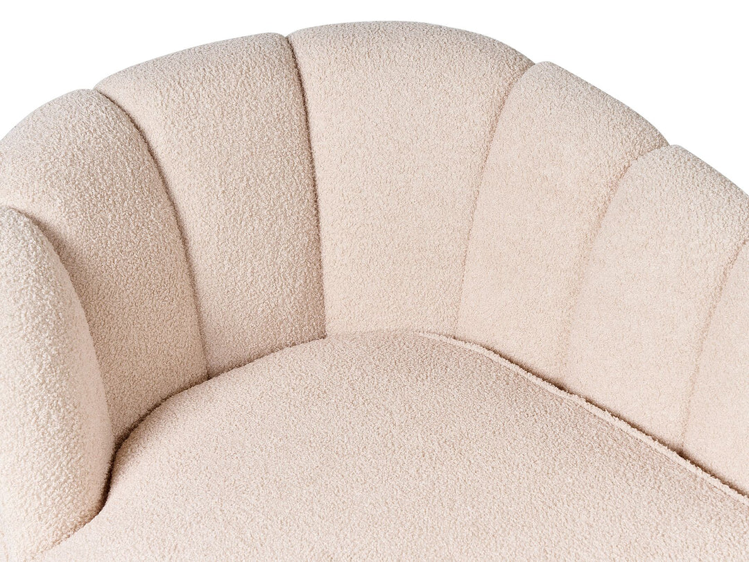 Allier Left Hand Boucle Chaise Lounge Light Beige