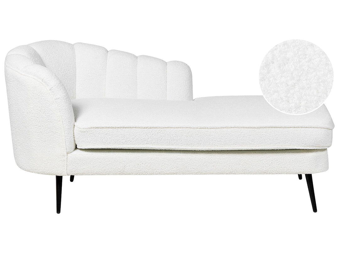 Allier Left Hand Boucle Chaise Lounge Off-White