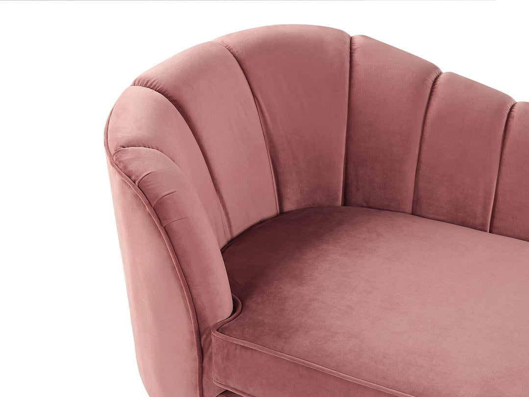 Allier Left Hand Velvet Chaise Lounge Pink