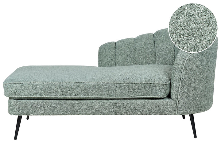 Allier Right Hand Boucle Chaise Lounge Green