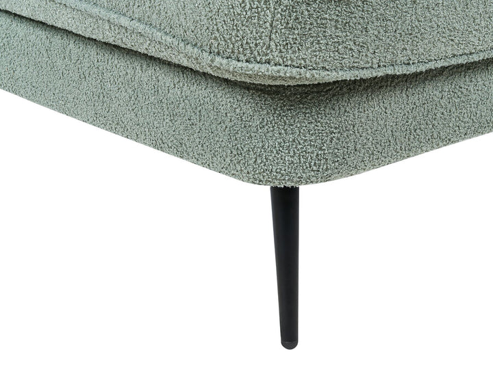 Allier Right Hand Boucle Chaise Lounge Green