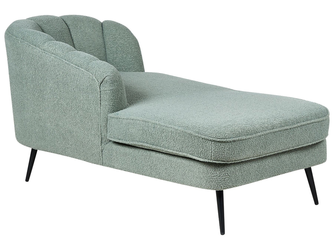 Allier Right Hand Boucle Chaise Lounge Green