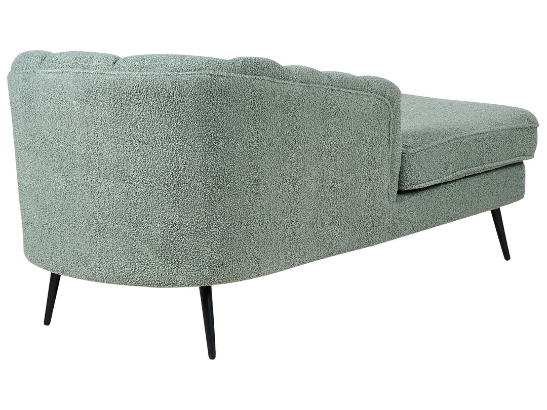 Allier Right Hand Boucle Chaise Lounge Green