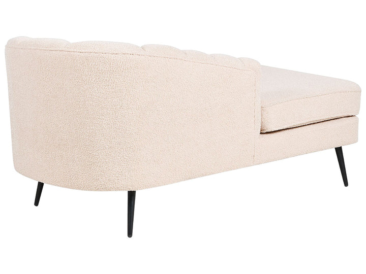 Allier Right Hand Boucle Chaise Lounge Light Beige