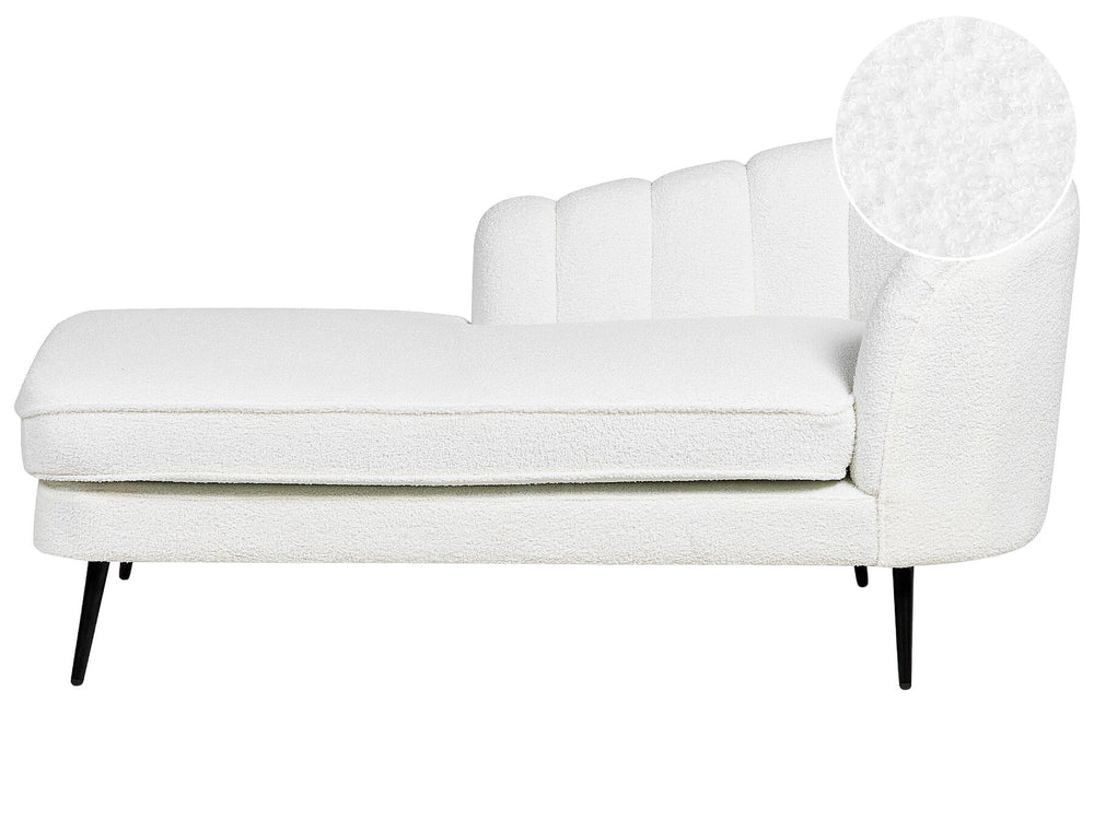 Allier Right Hand Boucle Chaise Lounge Off-White