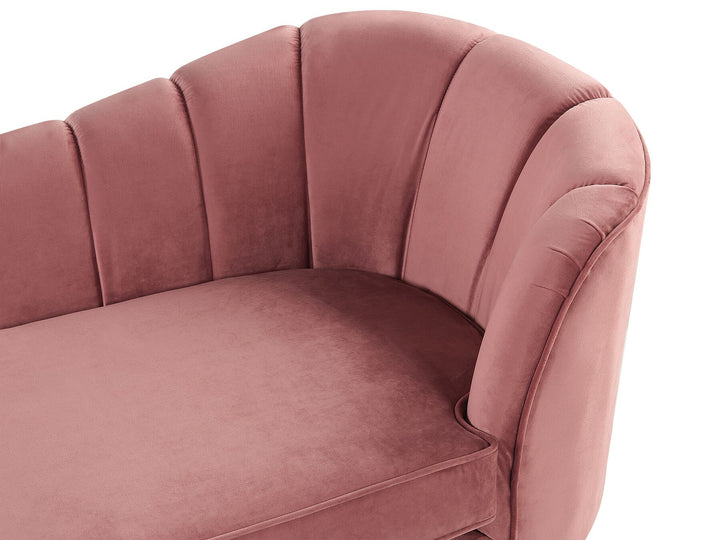 Allier Right Hand Velvet Chaise Lounge Pink