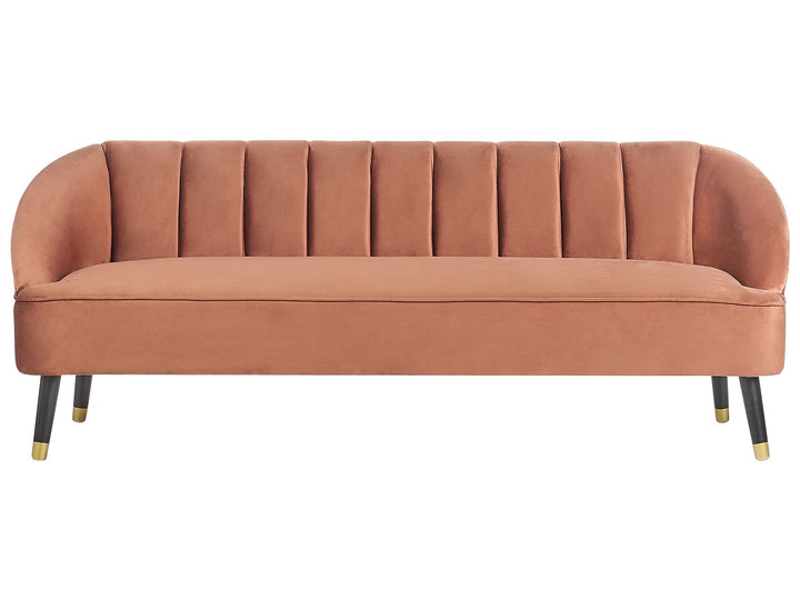 Alsvag 3 Seater Velvet Sofa Golden Brown