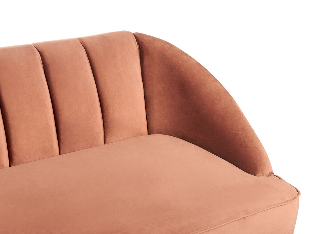 Alsvag 3 Seater Velvet Sofa Golden Brown