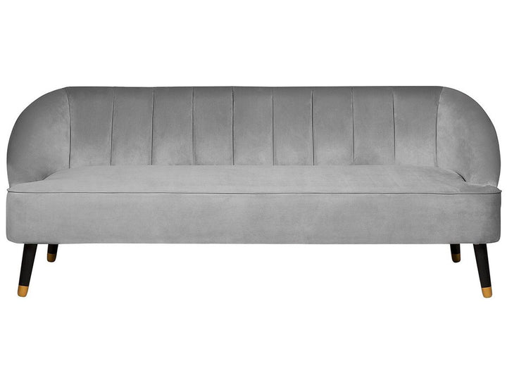 Alsvag 3 Seater Velvet Sofa Light Grey