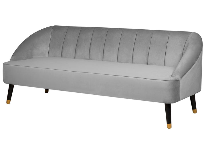 Alsvag 3 Seater Velvet Sofa Light Grey