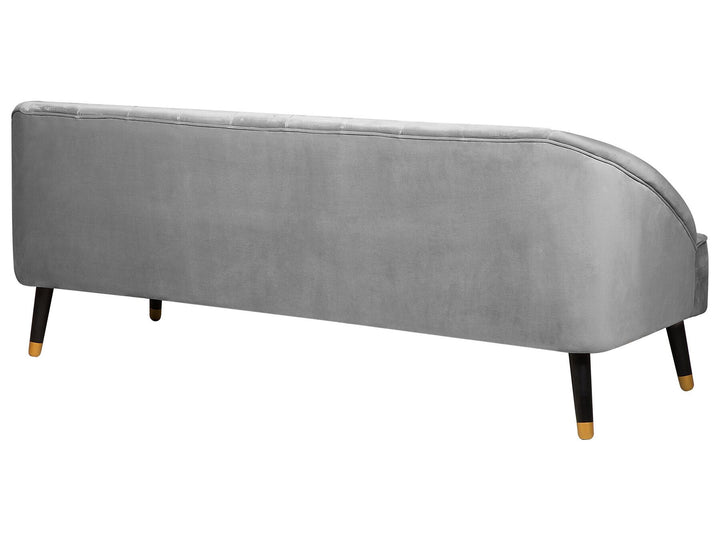 Alsvag 3 Seater Velvet Sofa Light Grey