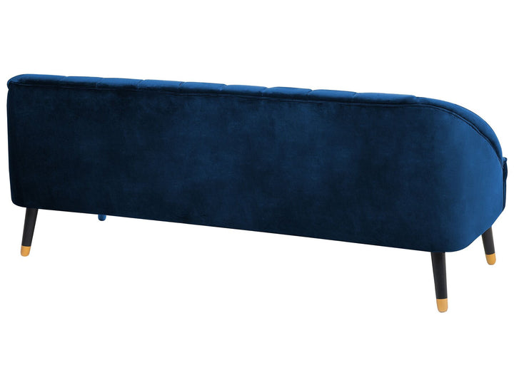 Alsvag 3 Seater Velvet Sofa Navy Blue