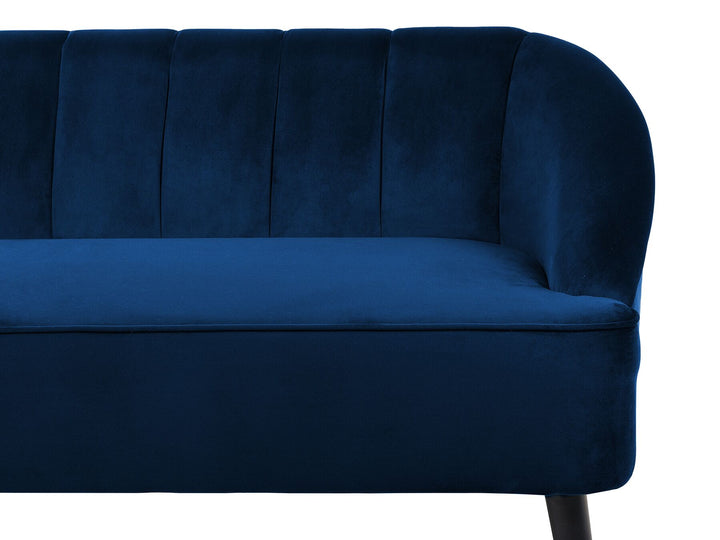 Alsvag 3 Seater Velvet Sofa Navy Blue