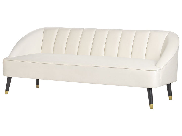 Alsvag 3 Seater Velvet Sofa Off-White