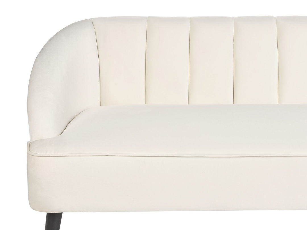 Alsvag 3 Seater Velvet Sofa Off-White