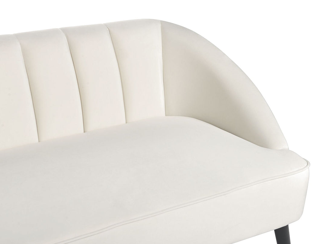 Alsvag 3 Seater Velvet Sofa Off-White