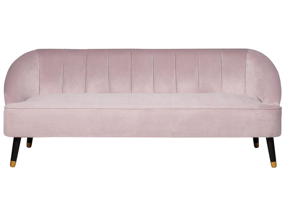 Alsvag 3 Seater Velvet Sofa Pink