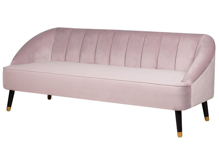 Alsvag 3 Seater Velvet Sofa Pink