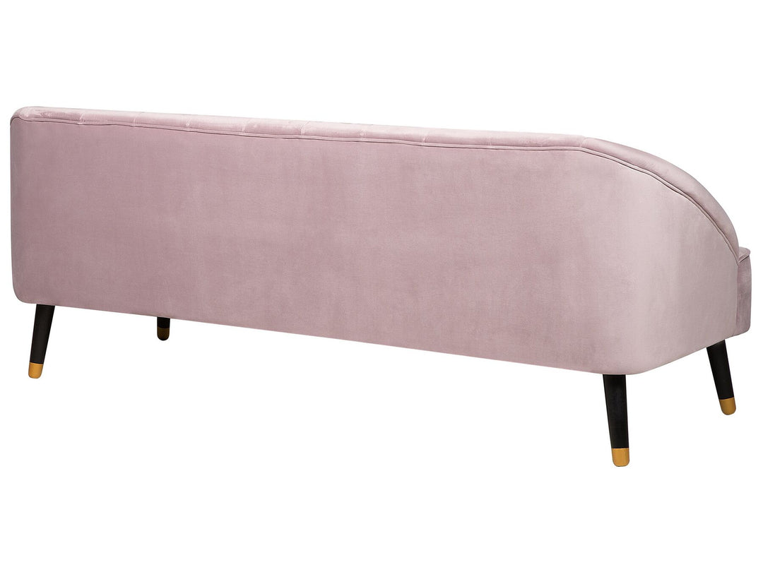 Alsvag 3 Seater Velvet Sofa Pink